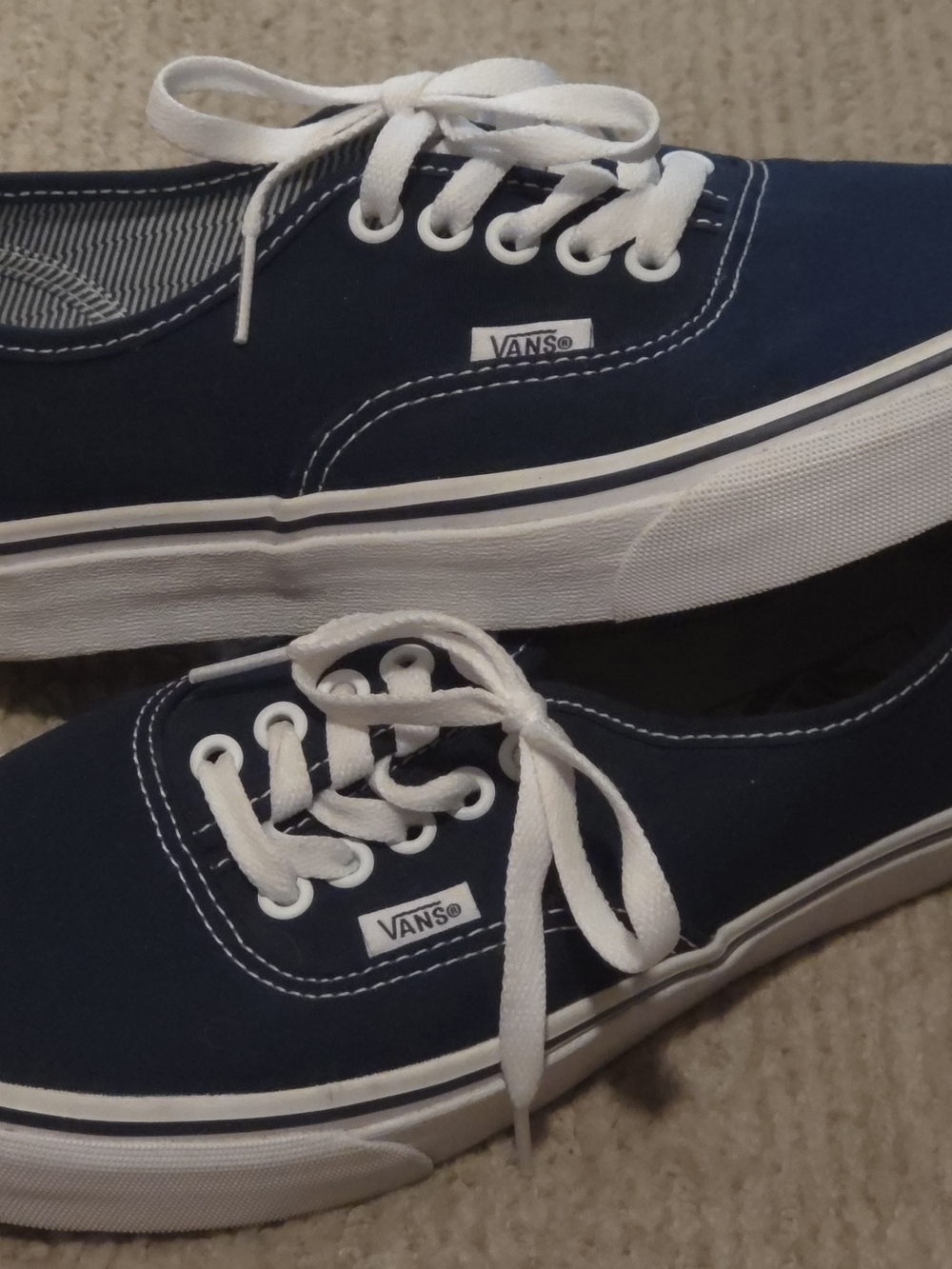 Vans Classic Low-Top Sneaker in Navy and White
